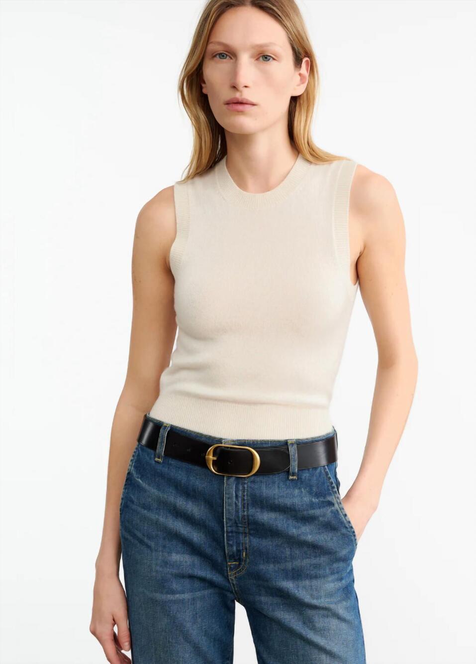 NEW NILI LOTAN may cashmere tank in ivory
